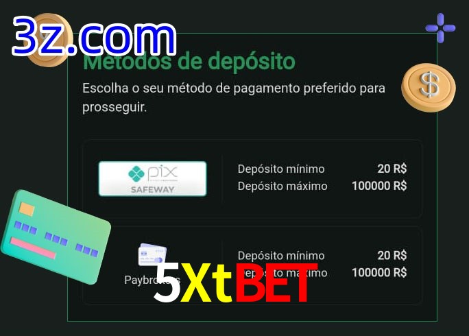 O cassino 5Xtbet oferece uma grande variedade de métodos de pagamento